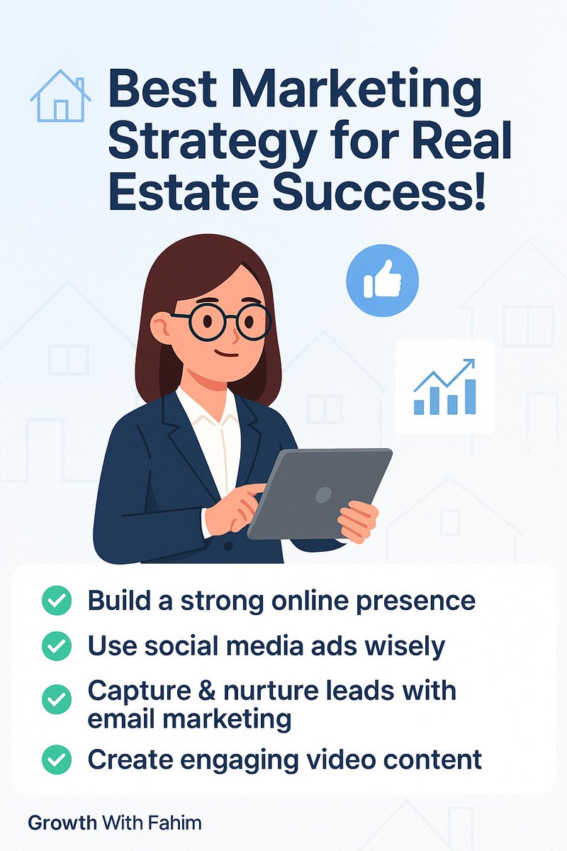 🏡 Real estate success = smart marketing!
✅ Online presence
✅ Social media ads
✅ Email marketing
✅ Engaging videos

🚀 Build trust, capture leads &amp; grow fast!

#RealEstateMarketing #RealtorTips #DigitalMarketing #BusinessGrowth #USEntrepreneurs #UKBusiness #EuropeGrowth