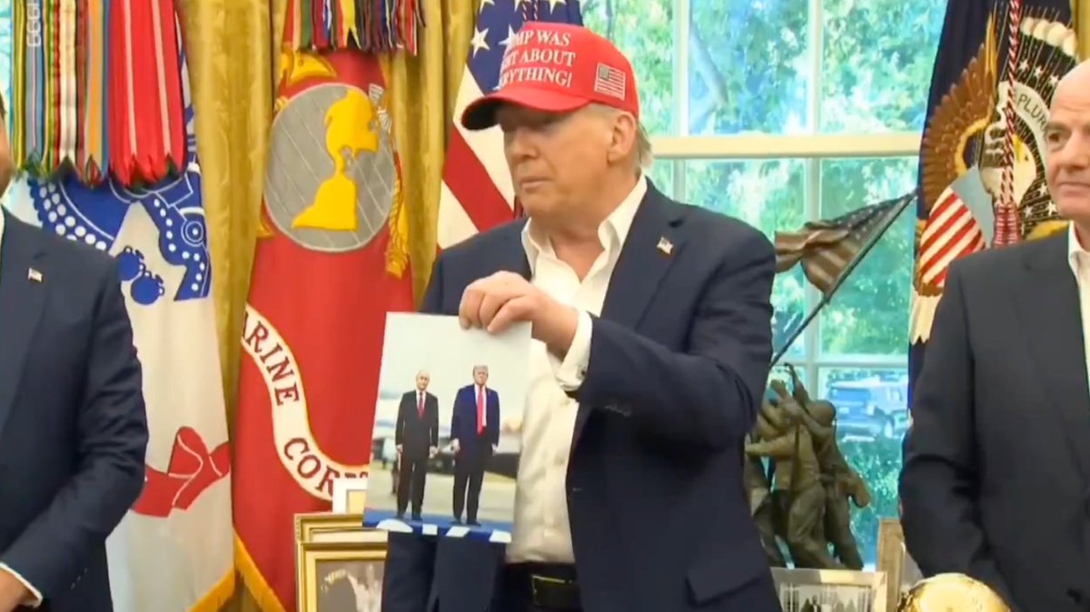 Sooo... Putin bombs an American factory in Ukraine &amp; Trump shows everyone a picture of him and his buddy Putin... and brags about wanting to invite him to the World Cup in America?

This is sick.