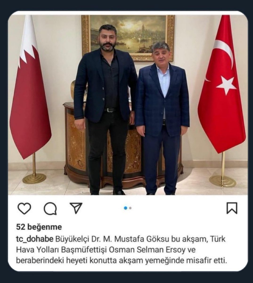 Chostakovitch_k's tweet photo. Soldaki THY baş müfettişi sağdaki de Tevfik Göksu’nun kardeşi Katar büyükelçisiymiş.!
Gençler hala umudunuz var mı? https://t.co/uNBQROOYL2