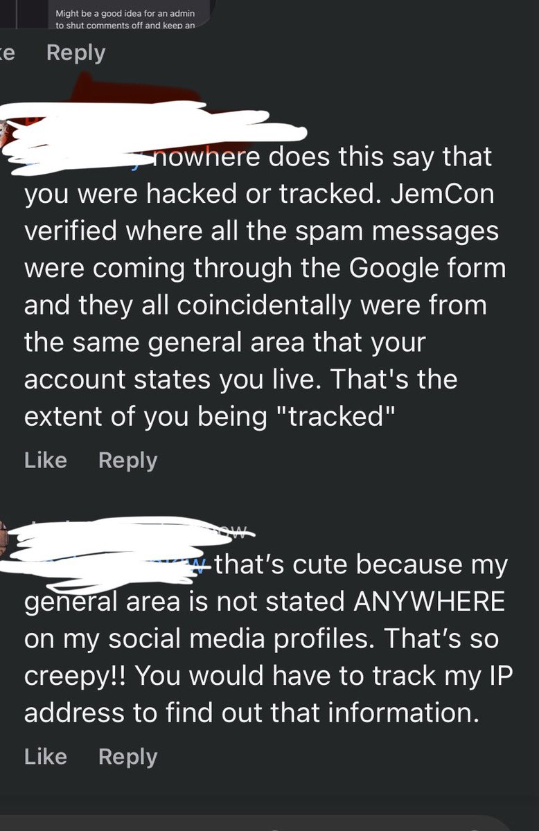 Jemcon found out my address by hacking my IP Address and claiming I created bots to rig the votes, which is not true. I don’t know how to even create bots. This situation is so scary and violates my privacy.