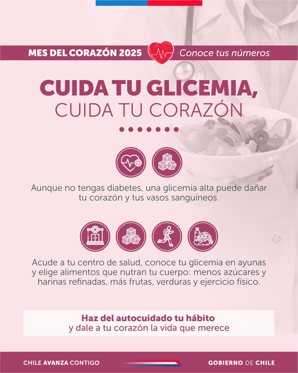 💓✨ Una glicemia equilibrada también protege tu corazón. Este #MesDelCorazón, conoce tus números y elige hábitos que cuiden tu salud: alimentación sana, ejercicio y autocuidado.

👉 Haz del autocuidado tu hábito, ¡tu corazón te lo agradecerá!