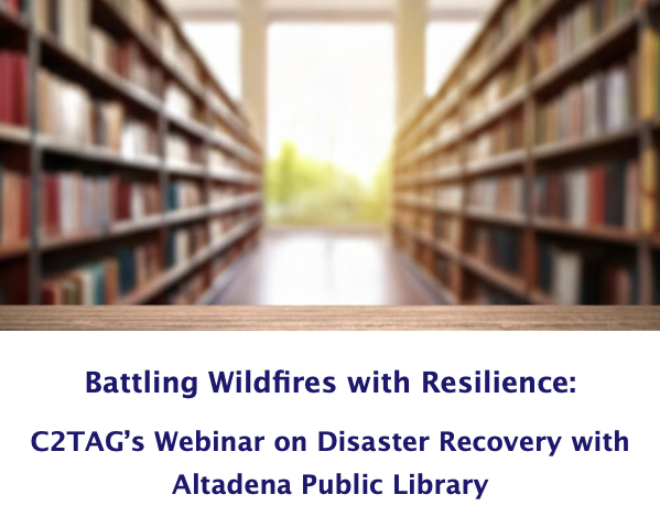 📅 Sept 19 | 11 AM–12 PM
Join C2TAG &amp; Altadena Public Library for a Disaster Recovery webinar. Hear their wildfire recovery story &amp; how CENIC helped. Q&amp;A included!
🔗 Register: tiny.cc/fwjr001
ℹ️ cenic.org
#DisasterRecovery #Libraries #C2TAG #CENIC