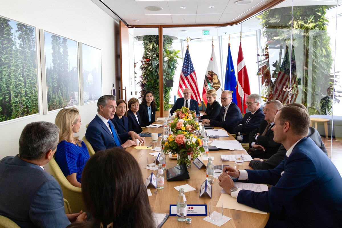 Governor Gavin Newsom (@cagovernor) on Twitter photo While <a href="/realDonaldTrump/">Donald J. Trump</a> abandons America's hard-fought place on the world stage, California keeps stepping up.
Our new partnership expands our cooperation with Denmark to secure affordable clean energy and the technology we need to beat back the climate crisis. While <a href="/realDonaldTrump/">Donald J. Trump</a> abandons America's hard-fought place on the world stage, California keeps stepping up.
Our new partnership expands our cooperation with Denmark to secure affordable clean energy and the technology we need to beat back the climate crisis.
