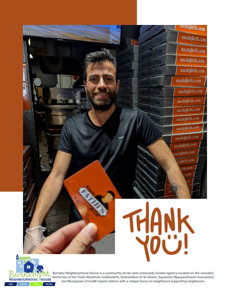 🎉Shoutout to <a href="/unclefatih/">Uncle Fatih's Pizza</a>  for donating 4 gift cards to our BNH Brentwood Summer Social raffle! Your generosity brought extra fun🎊 (and flavour😋!) to the event.

Thank you for supporting our community!🙌❤️