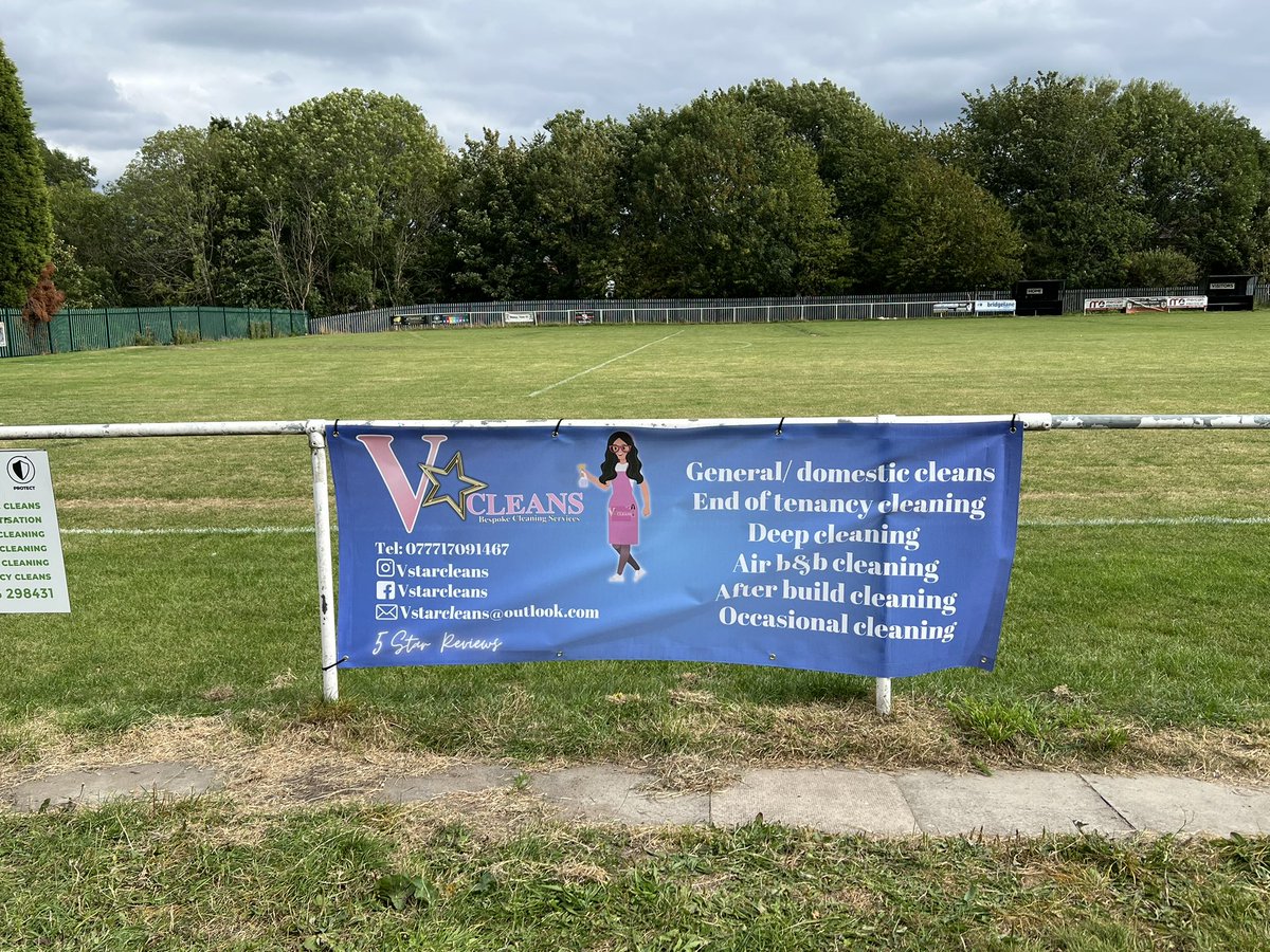 Denton Town have partnered with VstarCleans 
They do a great job cleaning our club ready for match days. 

Please give them a follow and support small businesses 🤝