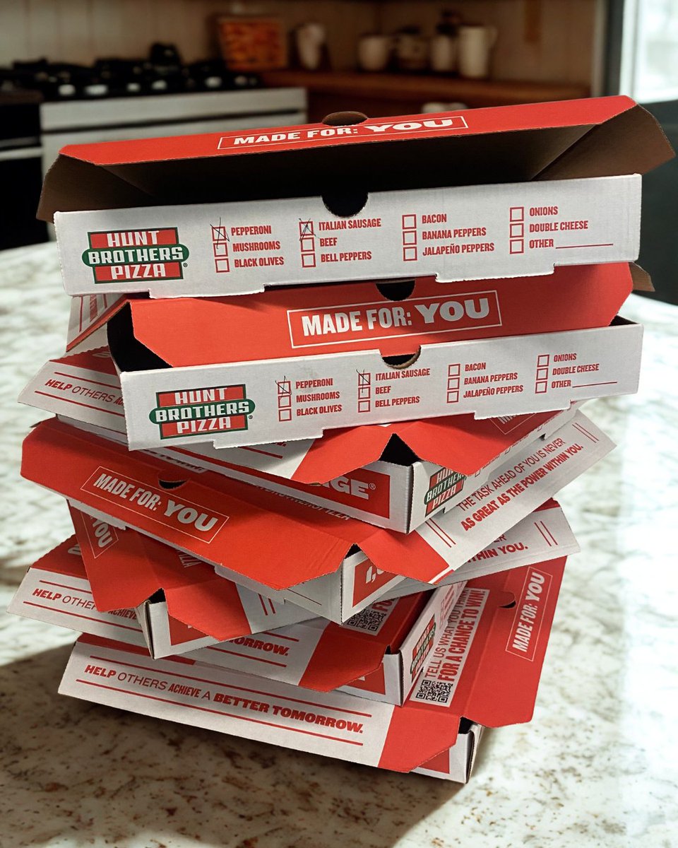 Has your kitchen counter ever looked like this? Ours does most nights. 🍕