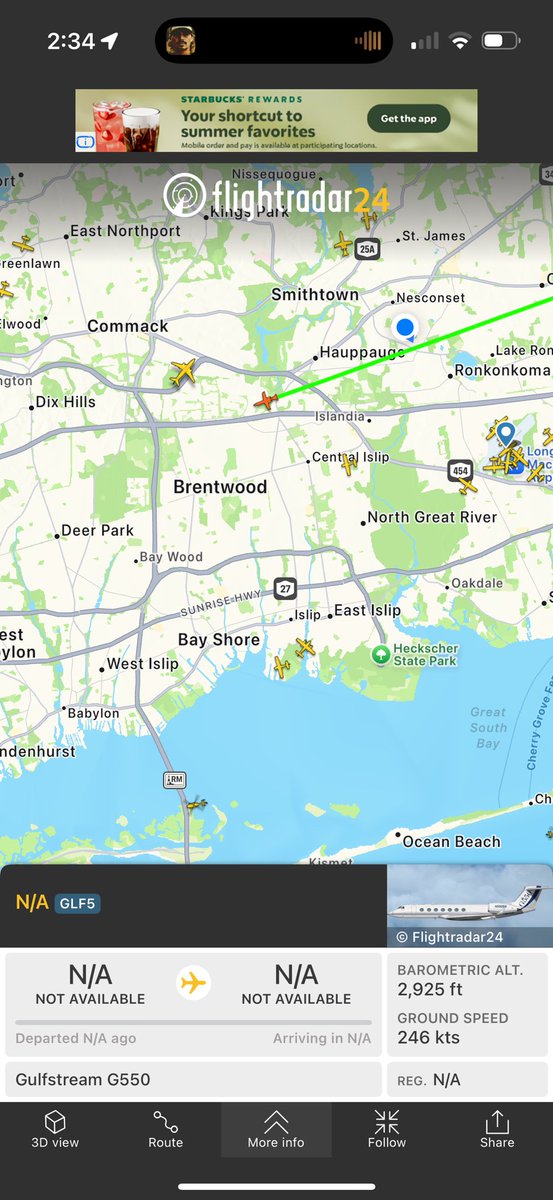 pickleballjess's tweet photo. These two jets just criss crossed over me at a 100ft altitude difference. I wonder if the pilots are as shook as I am!!! @NetJets @flightradar24 @FAANews https://t.co/2pfXvIzLea