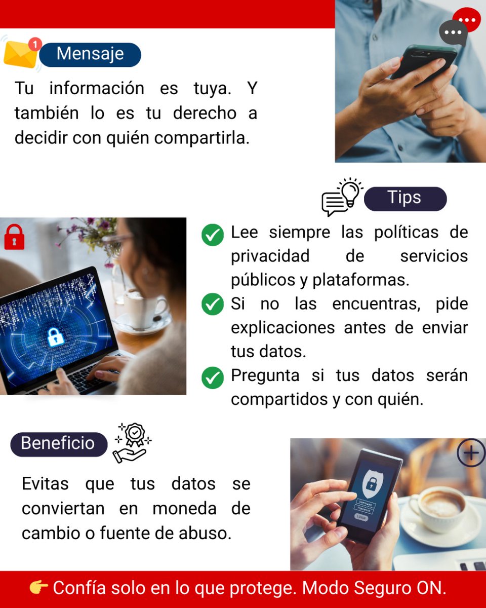 🔐 ¿Tus fotos están seguras? Lo que compartes merece protección.
👉 Confía solo en lo que protege. Activa tu  #ModoSeguroON