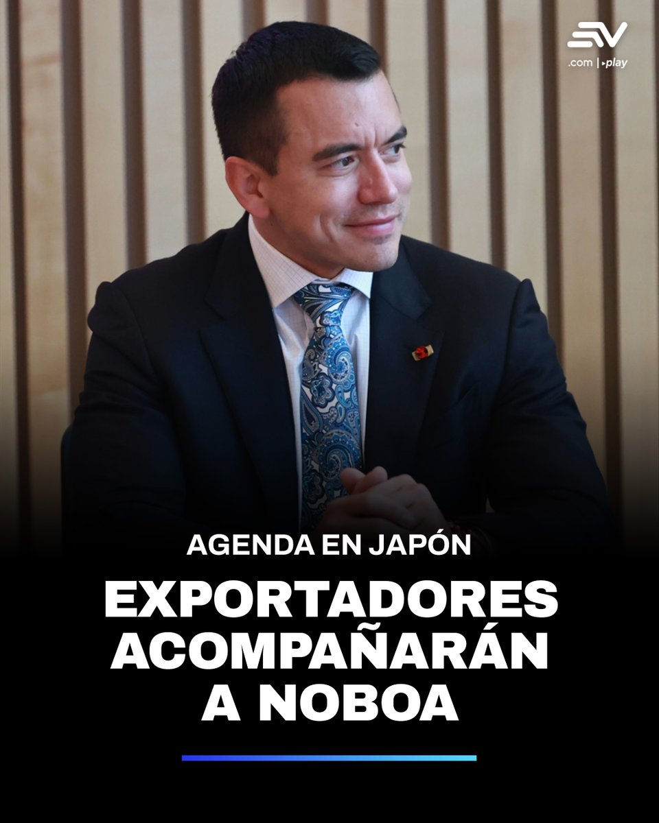 🍌 El sector exportador y comercial formará parte de la misión oficial ecuatoriana que estará en Japón. La agenda se desarrollará entre el 26 y 30 de agosto. ▶️ bit.ly/4mvbxWh