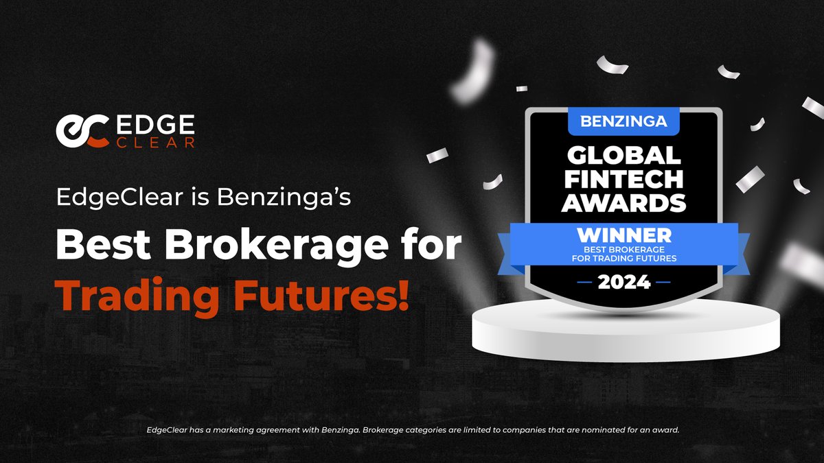 RealEdgeClear's tweet photo. π₯ EdgeClear was named Best Brokerage for Trading Futures by Benzinga β a recognition of our commitment to advanced tools, personalized support, and trader-friendly pricing!
#FuturesTrading #EdgeClear #InnovationInTrading
Disclaimer: EdgeClear has a marketing agreement with Benzinga. Brokerage categories are limited to companies that are nominated for an award.
