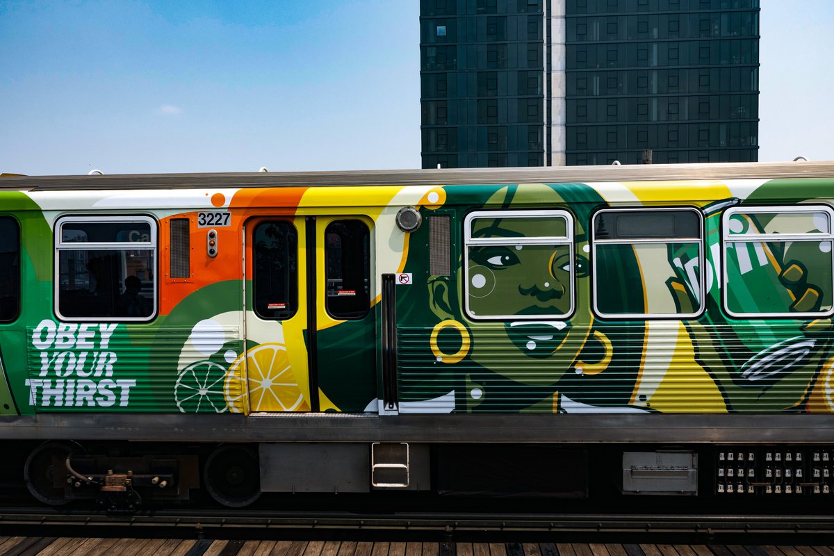 Intersection (@intersection_co) on Twitter photo A splash of refreshment hits Chicago as Sprite’s vibrant train wrap transforms city streets into a moving display of color and energy. A splash of refreshment hits Chicago as Sprite’s vibrant train wrap transforms city streets into a moving display of color and energy.