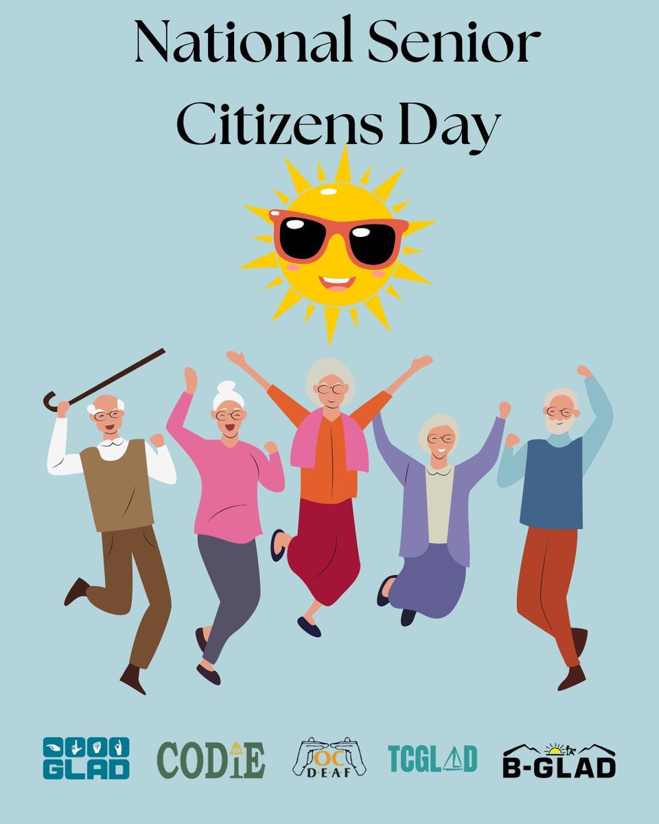 🎉 Celebrate National Senior Citizens Day with joy and energy! Let’s honor the wisdom, resilience, and spirit of our seniors. GLADinc.org/SeniorCitizens…