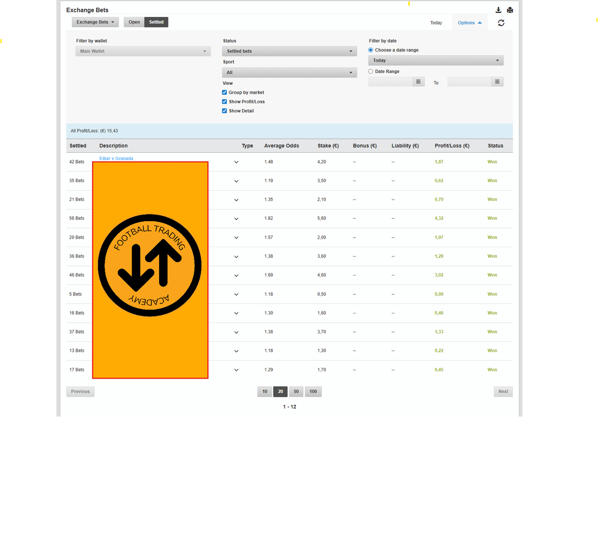 Football Trading Academy (@ftradingacademy) on Twitter photo The <a href="/betangel/">Bet Angel - Betfair trading</a> automation is looking quite good and very easy to implement π
β
β
β
3 consecutive days with nice profits
Now, let's see how consistent this system is. We'll keep you updated.
#betting #automation #betfairexchange The <a href="/betangel/">Bet Angel - Betfair trading</a> automation is looking quite good and very easy to implement π
β
β
β
3 consecutive days with nice profits
Now, let's see how consistent this system is. We'll keep you updated.
#betting #automation #betfairexchange