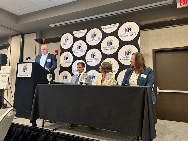 We were honored to be the non-profit spotlight sponsor at the Covington Business Council Luncheon this week.  Great program with information about the Brent Spence Bridge Project and the 4th Street Bridge Project.
