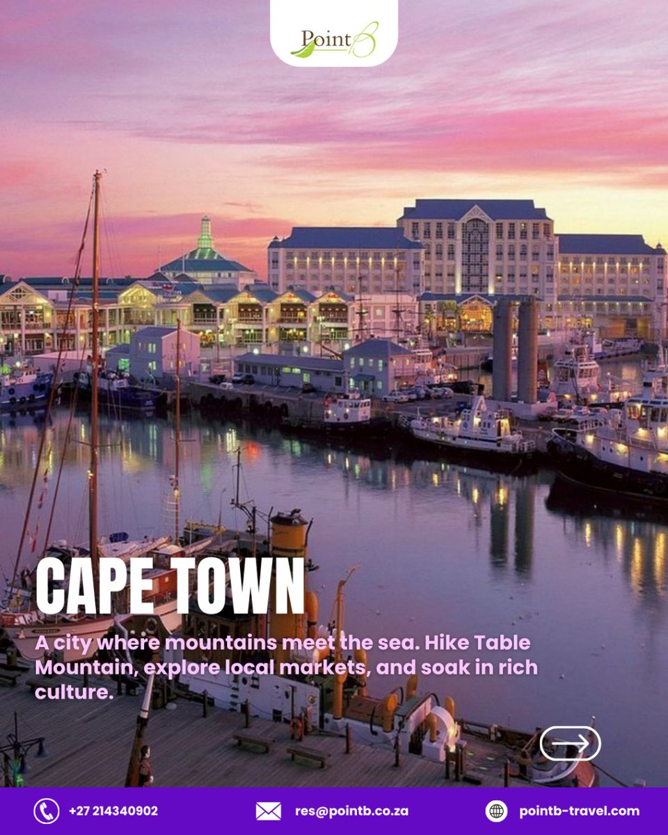 Point B - A Sustainable Travel & Accommodations (@pointbguest) on Twitter photo From wild safaris to coastal drives, South Africa is packed with wonders you canβt miss! π¦πβ¨
To book, contact us:
π +27 214340902
π§ res@pointb.co.za
π pointb-travel.com
#travelB #capetown #southafrica #travel #tablemountain #capeofgoodhope #bouldersbeach #vacationmode From wild safaris to coastal drives, South Africa is packed with wonders you canβt miss! π¦πβ¨
To book, contact us:
π +27 214340902
π§ res@pointb.co.za
π pointb-travel.com
#travelB #capetown #southafrica #travel #tablemountain #capeofgoodhope #bouldersbeach #vacationmode