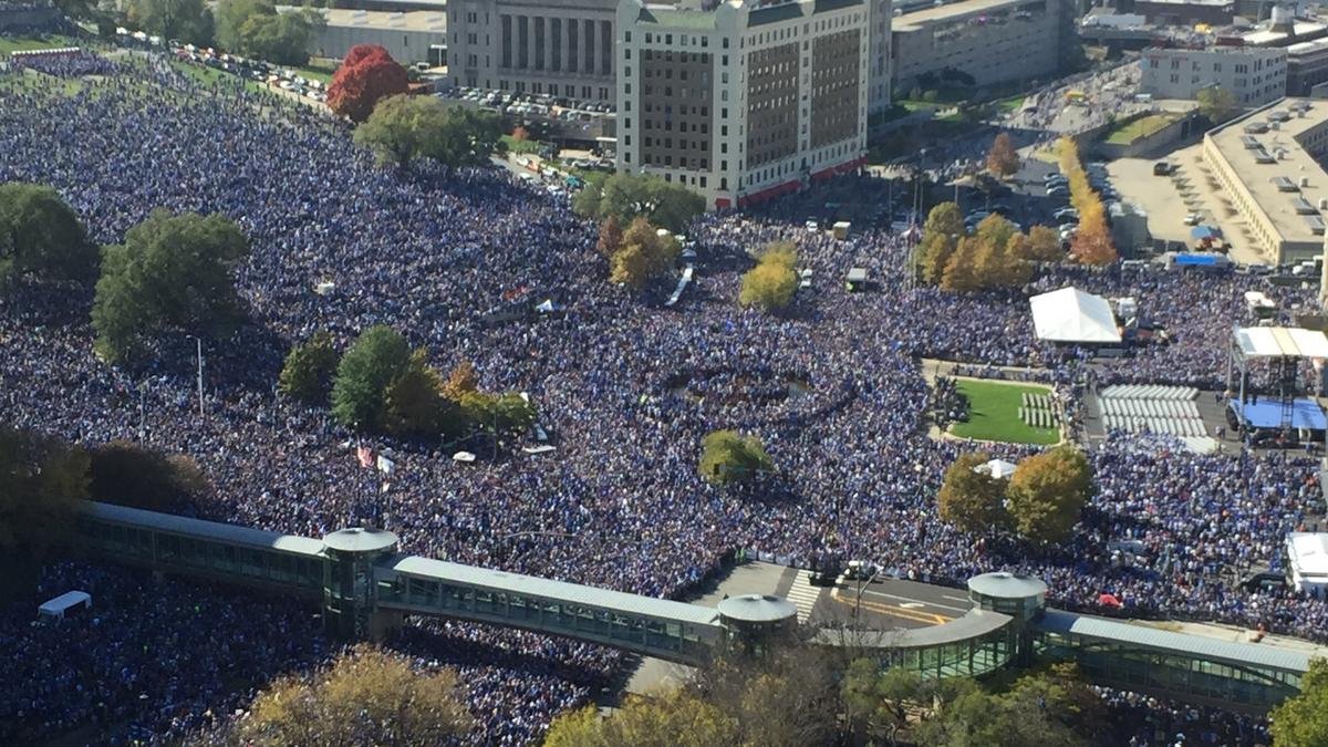 Nothing will impress me more than how many people showed up to the Kansas City Royals World Series parade in 2015.
