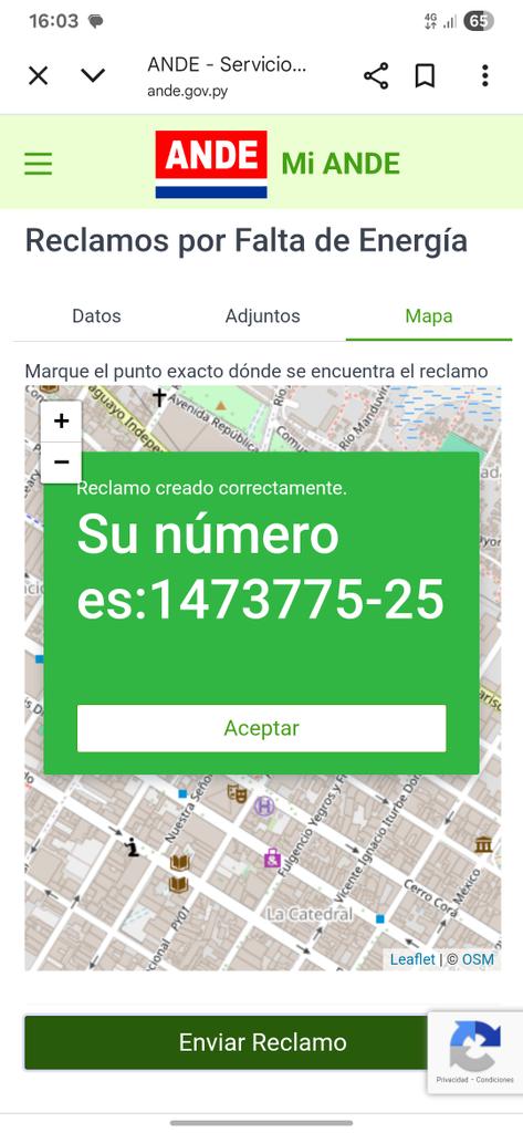juankbarriosf's tweet photo. @ANDEOficial Pueden hacer el favor de verificar los reclamos  y que tengamos energía Ypane Centro https://t.co/fRhnIhFBjJ