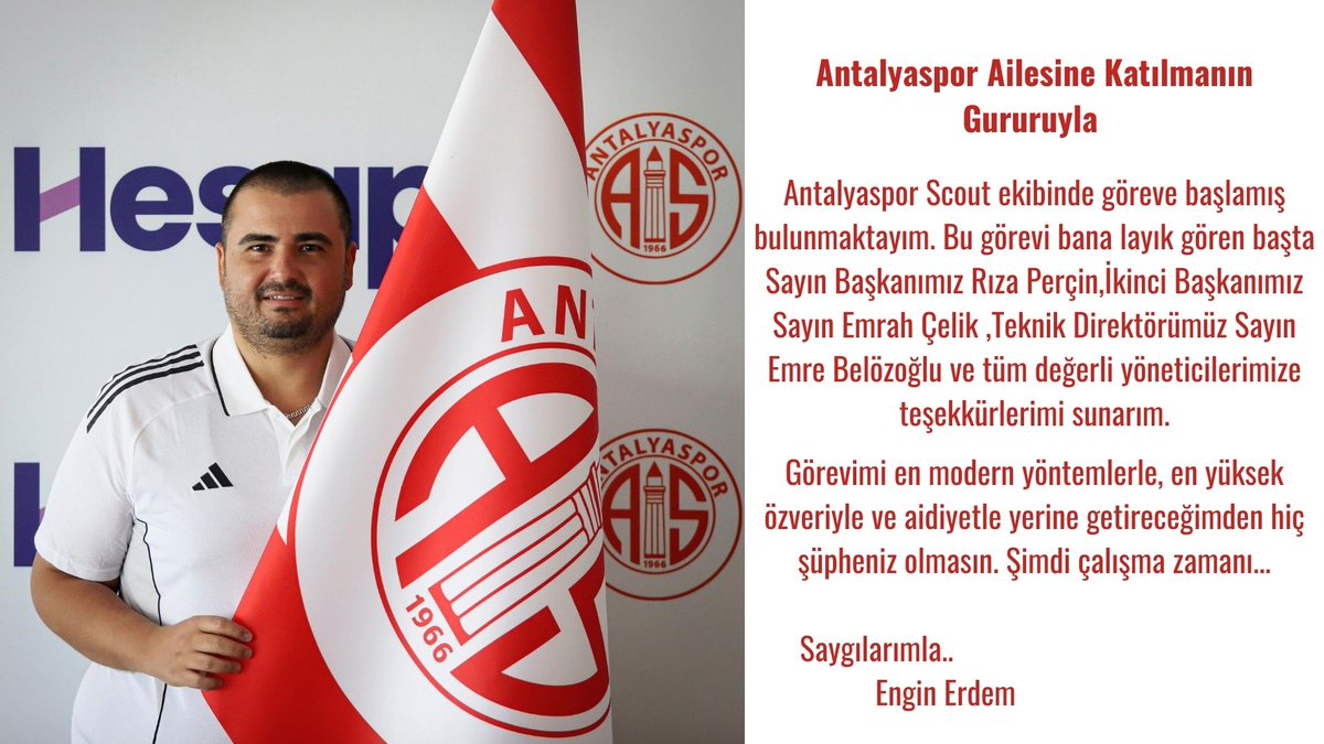 EnginErdem07's tweet image. Antalyaspor Ailesine Katılmanın Gururuyla;