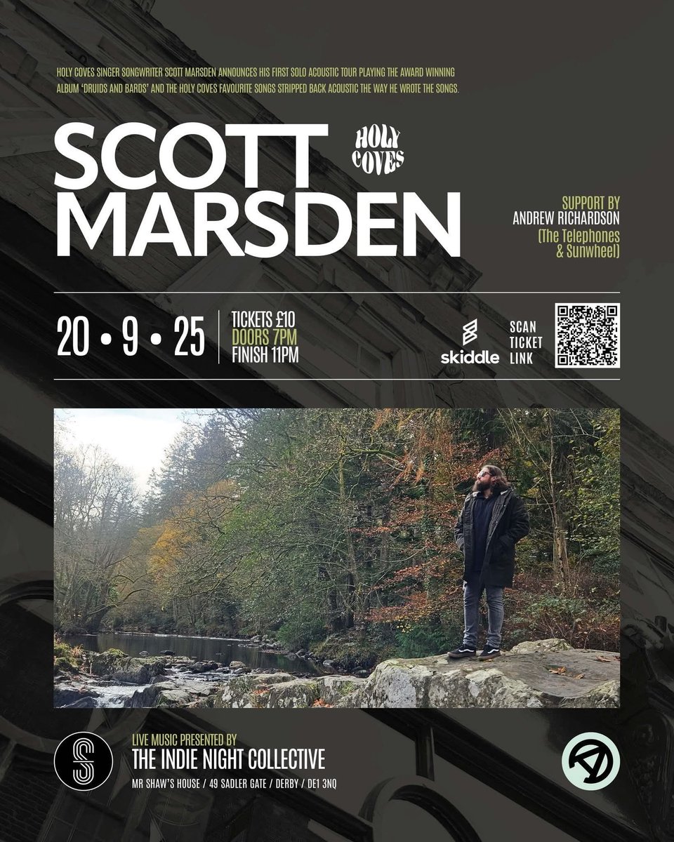 Scott Marsden (@scottmusicdruid) on Twitter photo I'm heading to York & Derby in four weeks time to play some more acoustic shows.
Fri 19th Sep - The Fulford Arms - York
🎟 Tickets 🎟
👇
skiddle.com/whats-on/York/…
Sat 20th Sep Mr Shaws House - Derby
🎟 Tickets 🎟
👇
skiddle.com/whats-on/Derby…
<a href="/fulfordarmsyork/">Fulford Arms</a> <a href="/TheTelephonesUK/">The Telephones</a> I'm heading to York & Derby in four weeks time to play some more acoustic shows.
Fri 19th Sep - The Fulford Arms - York
🎟 Tickets 🎟
👇
skiddle.com/whats-on/York/…
Sat 20th Sep Mr Shaws House - Derby
🎟 Tickets 🎟
👇
skiddle.com/whats-on/Derby…
<a href="/fulfordarmsyork/">Fulford Arms</a> <a href="/TheTelephonesUK/">The Telephones</a>