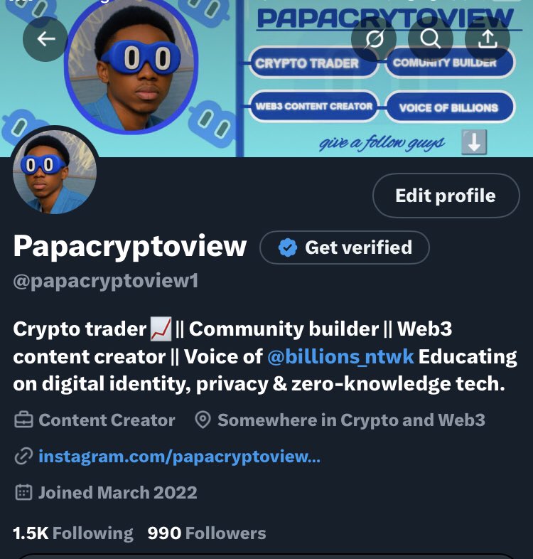 Papacryptoview (@papacryptoview1) on Twitter photo All my efforts now go to <a href="/billions_ntwk/">Billions</a> building trust, privacy and strength together.
Big ups to team👇
<a href="/jgonzalezferrer/">Javi🥥.eth</a> <a href="/provenauthority/">evin</a> <a href="/ravikantagrawal/">ravidilse.eth</a> <a href="/0xAlexDigital/">AlexDigital.eth</a> <a href="/lenimNFT/">Lenim</a> <a href="/Jazz_a_man/">Jazz_a_man</a> <a href="/Starjessei_web3/">Star Jessei💕</a> <a href="/monitalan/">MonicaTalan ⚔️</a> <a href="/web3_Adri/">Adri 💜</a>
Honored to be part of a visionary team. All my efforts now go to <a href="/billions_ntwk/">Billions</a> building trust, privacy and strength together.
Big ups to team👇
<a href="/jgonzalezferrer/">Javi🥥.eth</a> <a href="/provenauthority/">evin</a> <a href="/ravikantagrawal/">ravidilse.eth</a> <a href="/0xAlexDigital/">AlexDigital.eth</a> <a href="/lenimNFT/">Lenim</a> <a href="/Jazz_a_man/">Jazz_a_man</a> <a href="/Starjessei_web3/">Star Jessei💕</a> <a href="/monitalan/">MonicaTalan ⚔️</a> <a href="/web3_Adri/">Adri 💜</a>
Honored to be part of a visionary team.