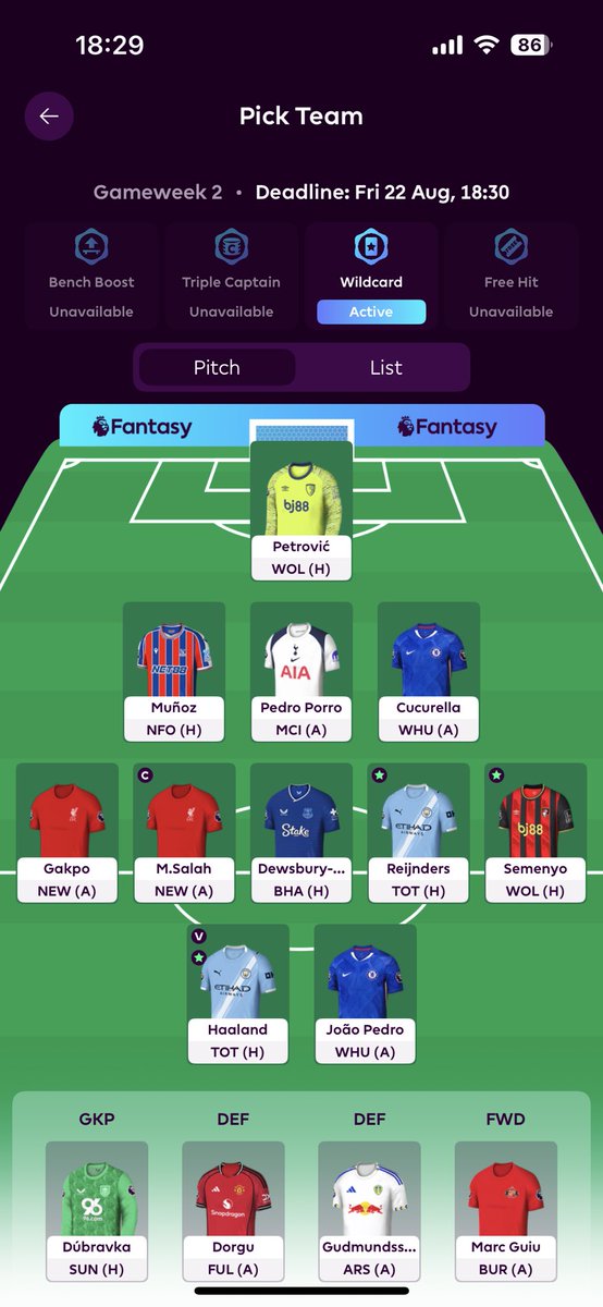 I swear I didn’t curse Palmer when I took him out of my team on WC 😂😂😂 #FPL