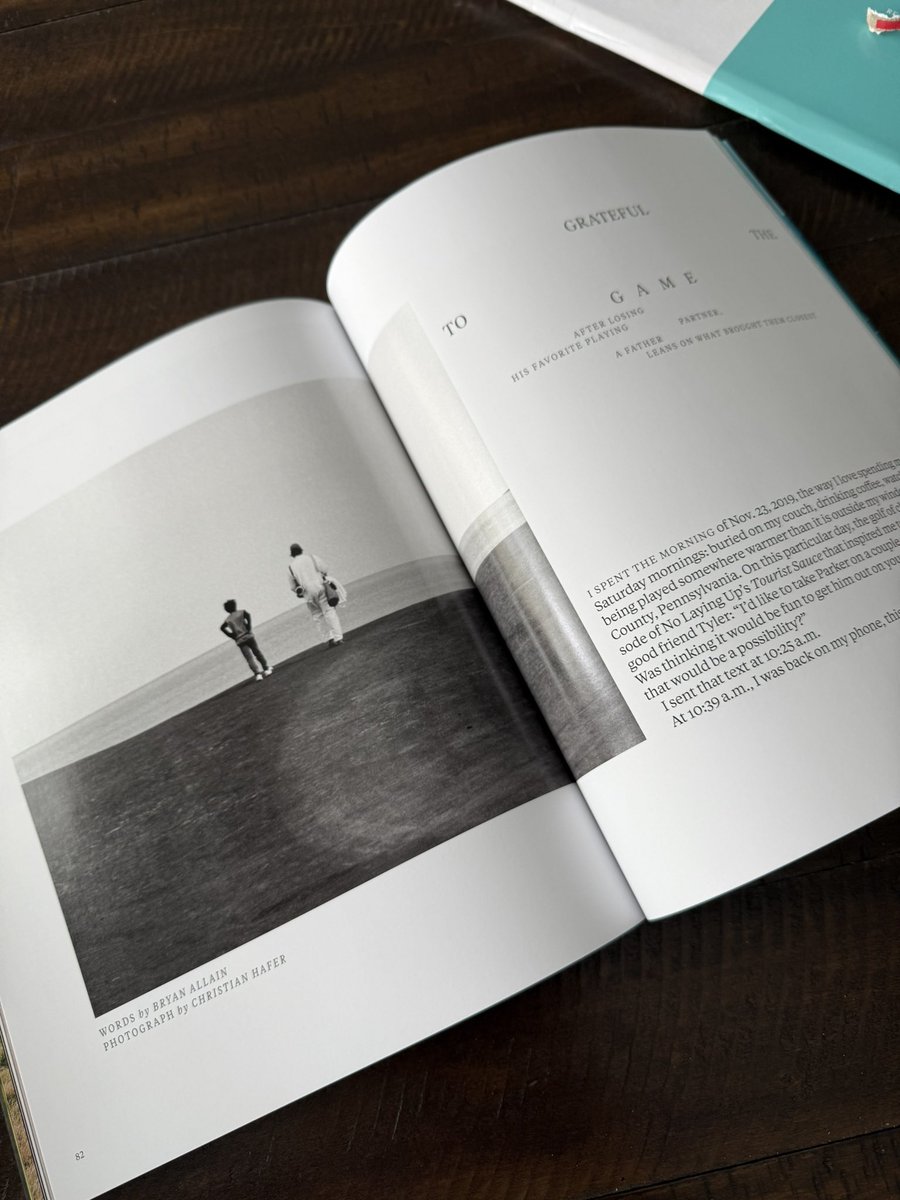 PickItUpForFive's tweet photo. Kudos to @bryanallain for the strength to write these words and share your story. I went straight to page 82 …Gets me every time you tell this story. Thanks to 
@GolfersJournal https://t.co/PY0ozbT0Fl