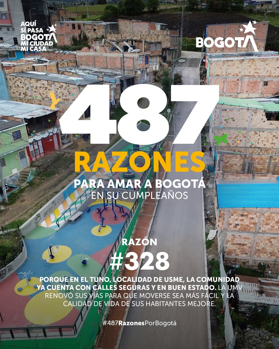 Mantenimiento Vial (@umvbogota) on Twitter photo 🔨Nuestras razones para celebrar a <a href="/Bogota/">Alcaldía de Bogotá</a> abundan:
📷En el barrio El Tuno, localidad de <a href="/UsmeAlcaldia/">Alcaldía Local de Usme</a>, la UMV mejoró las condiciones de sus habitantes y le dio otra cara al sector. Porque seguimos avanzando para el beneficio de la ciudadanía. 🔨Nuestras razones para celebrar a <a href="/Bogota/">Alcaldía de Bogotá</a> abundan:
📷En el barrio El Tuno, localidad de <a href="/UsmeAlcaldia/">Alcaldía Local de Usme</a>, la UMV mejoró las condiciones de sus habitantes y le dio otra cara al sector. Porque seguimos avanzando para el beneficio de la ciudadanía.