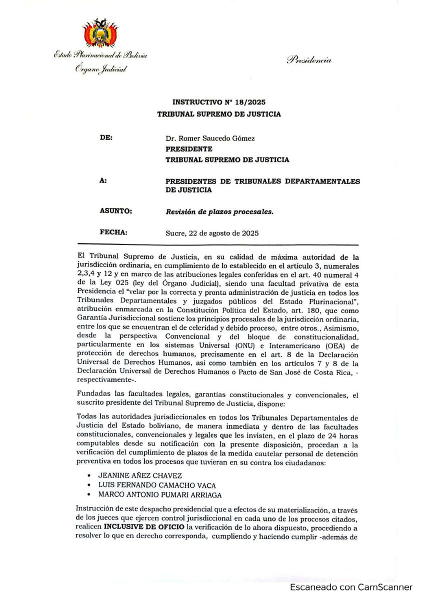 canela_cs's tweet photo. Hemos fallado en tantas cosas, pero sobre todo, en no haber hecho justicia por los masacrados en Senkata, Sacaba y El Pedregal.

La derrota es esta.
LF Camacho, Jeanine Áñez y Pumari serán liberados de prisión. https://t.co/Lz7agwXssJ