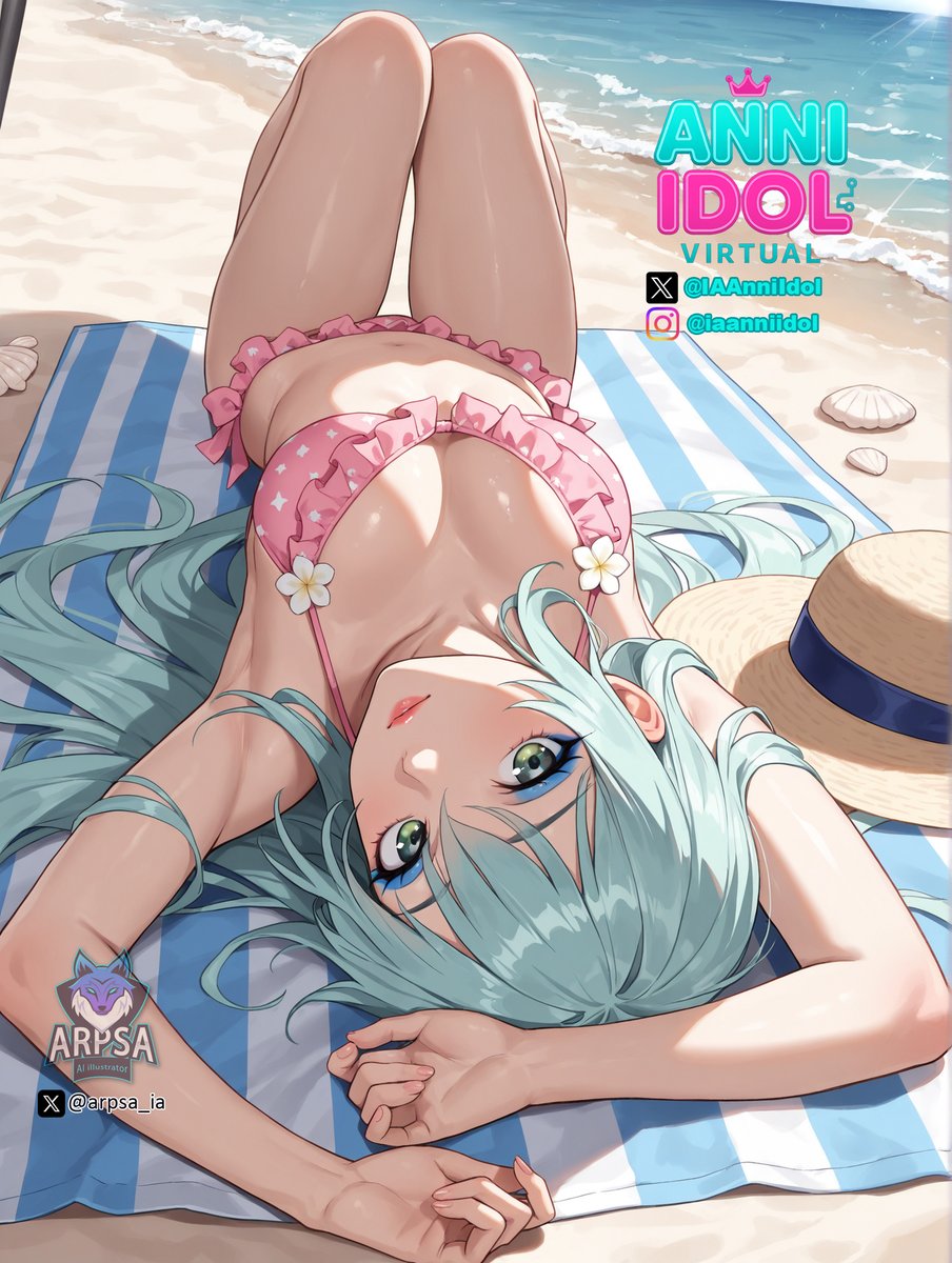 IAAnniIdol's tweet photo. Holisss~ Pixelitos! 🌸✨
¡Viernes en la playa, uwu! 🌊☀️
Que tengan un finde lleno de relax, risas y cositas lindas 💚 #AnniDes #Pixelitos #BuenViernes #FindeKawaii #PlayaVibes #iaart #aiart #iaartwork #aiartwork #aiilustration https://t.co/aukLsL1spp