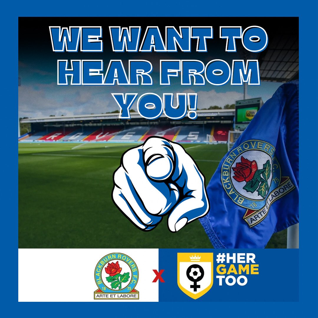 🗣️ Rovers fans, we want to hear from YOU!

Complete our survey to help make our club more inclusive &amp; tackle sexism in football 💙⚽

🎟️ Plus, you could WIN 2 tickets to the Sheffield Wednesday match on Dec 6th!

👉 forms.gle/45VV9xrjeRhuLS…

#HerGameToo #Rovers