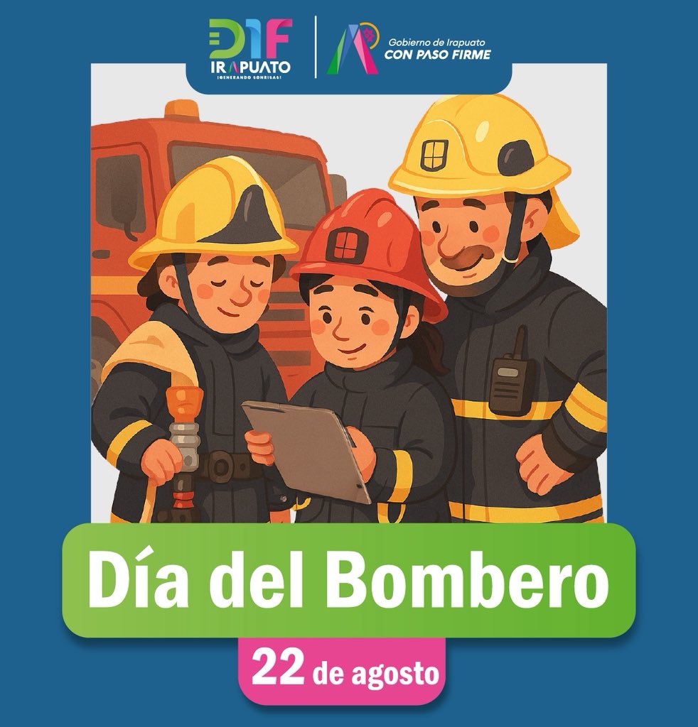 🚒❤️ En este Día Nacional del Bombero reconocemos a quienes con valentía y entrega cuidan de nuestras familias y nuestra ciudad.

¡Gracias por su servicio! 👩‍🚒✨

#DíaDelBombero #DIFIrapuato #Irapuato