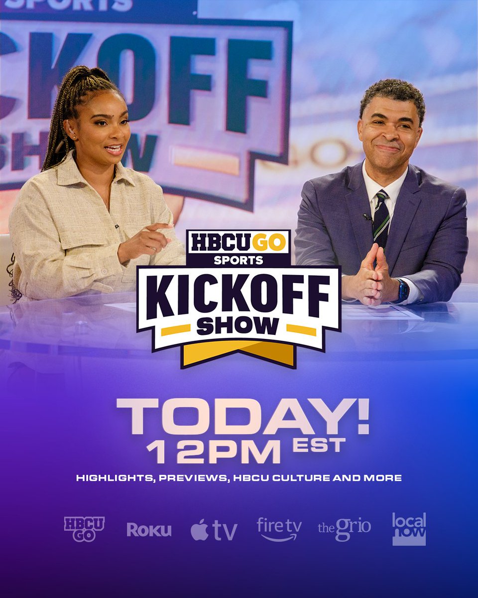 HBCUGoTV's tweet photo. Thirty minutes out! Tag who you're watching with.
Download the HBCU GO app on your phone, Roku, Apple TV, or Amazon Fire.
Visit https://t.co/LwSUCxPldu on your computer or mobile device.
#hbcufootball #hbcugo #kickoffshow https://t.co/dNrPMIuUfQ