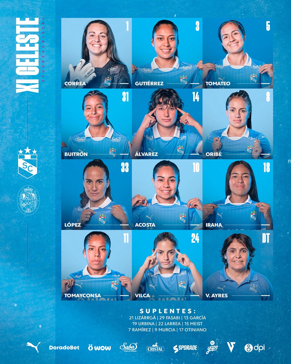 SCfemenino's tweet photo. 👉 Las once confirmadas para enfrentar a #UNSAAC esta tarde.
#SCfem
#FuerzaCristal https://t.co/XXNxTaoxu7