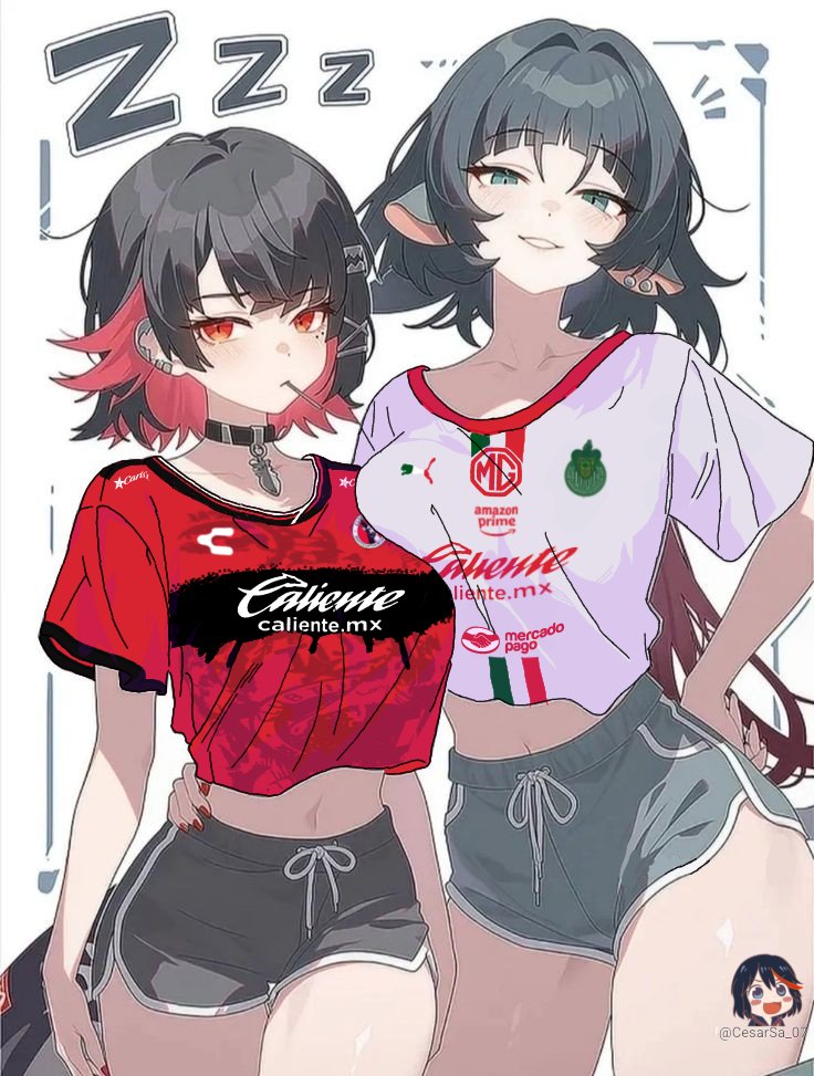 Ahora hice un edit de Ellen Joe y Jane Doe con las camisetas de Xolos y Chivas por el partido de hoy 🙏