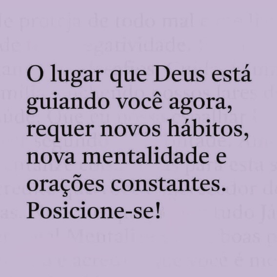 Senhor, me guia em tudo o que eu fizer, iluminando meus passos e mostrando o melhor caminho. Abençoa minha saúde, minha família e todos que amo. Agradeço por Tua fidelidade, bondade e amor incondicionais. Que Tua presença me fortaleça e me conduza em cada decisão.
