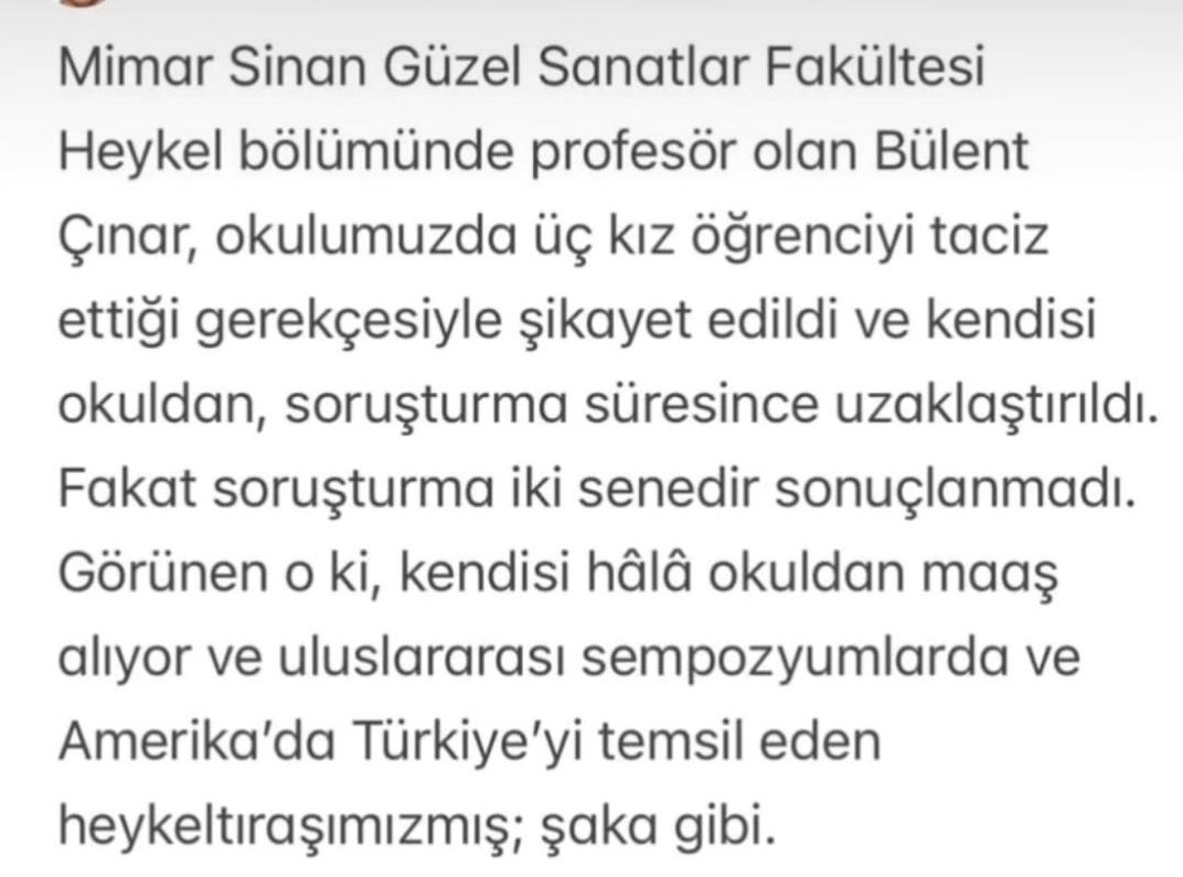 sanat adı altında  tacizi meşrulaştıranlarda bir diğer isim🙏