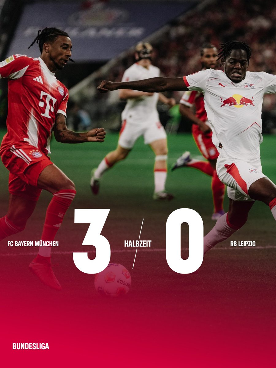 نهاية الشوط الأول.

#بايرن_لايبزيغ