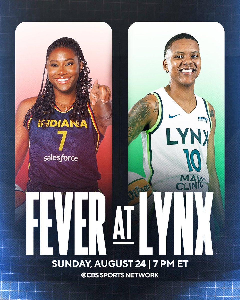 CBS Sports Network (@cbssportsnet) on Twitter photo We've got a full weekend of <a href="/WNBA/">WNBA</a> on CBS Sports Network ๐ค
๐บ <a href="/ConnecticutSun/">Connecticut Sun</a> vs <a href="/chicagosky/">Chicago Sky</a> TOMORROW at 4 PM ET
๐บ <a href="/IndianaFever/">Indiana Fever</a> vs <a href="/minnesotalynx/">Minnesota Lynx</a> SUNDAY at 7 PM ET We've got a full weekend of <a href="/WNBA/">WNBA</a> on CBS Sports Network ๐ค
๐บ <a href="/ConnecticutSun/">Connecticut Sun</a> vs <a href="/chicagosky/">Chicago Sky</a> TOMORROW at 4 PM ET
๐บ <a href="/IndianaFever/">Indiana Fever</a> vs <a href="/minnesotalynx/">Minnesota Lynx</a> SUNDAY at 7 PM ET