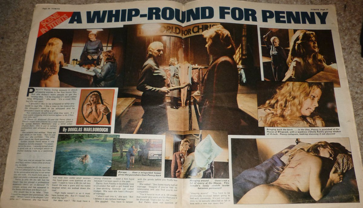 StevenFlavell1's tweet photo. Skipping ahead to February 1974 in the world of Titbits, your family magazine has a cover and colour centre feature on The House of Whipcord. All good clean fun. Still no sign of men getting pregnant but hey ho. #Titbits https://t.co/uV31ehnBwI