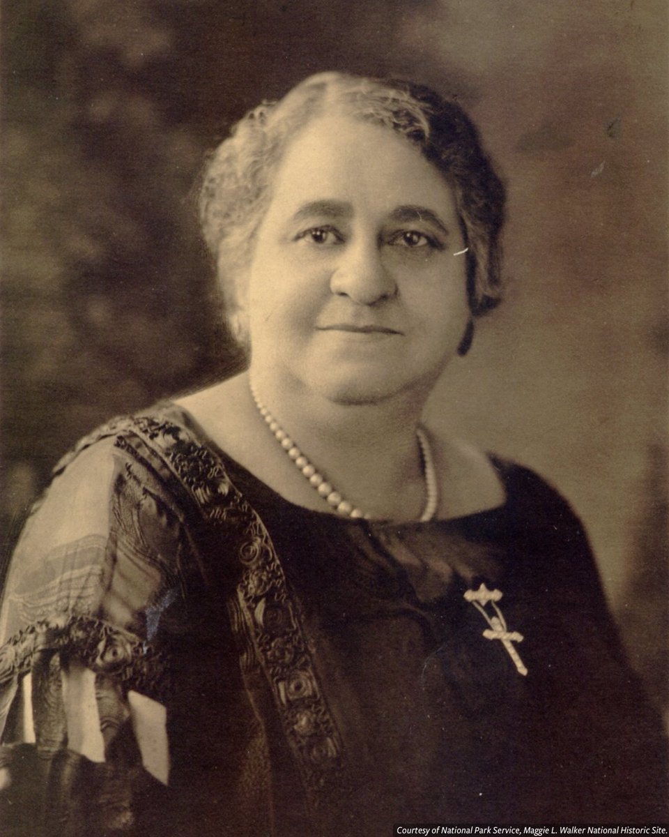 African American businesswoman Maggie L. Walker was born in 1864, Walker became the first woman to charter a bank in the US, the St. Luke Penny Savings Bank in Richmond, VA.  
Learn more: s.si.edu/3wDKWeL.
