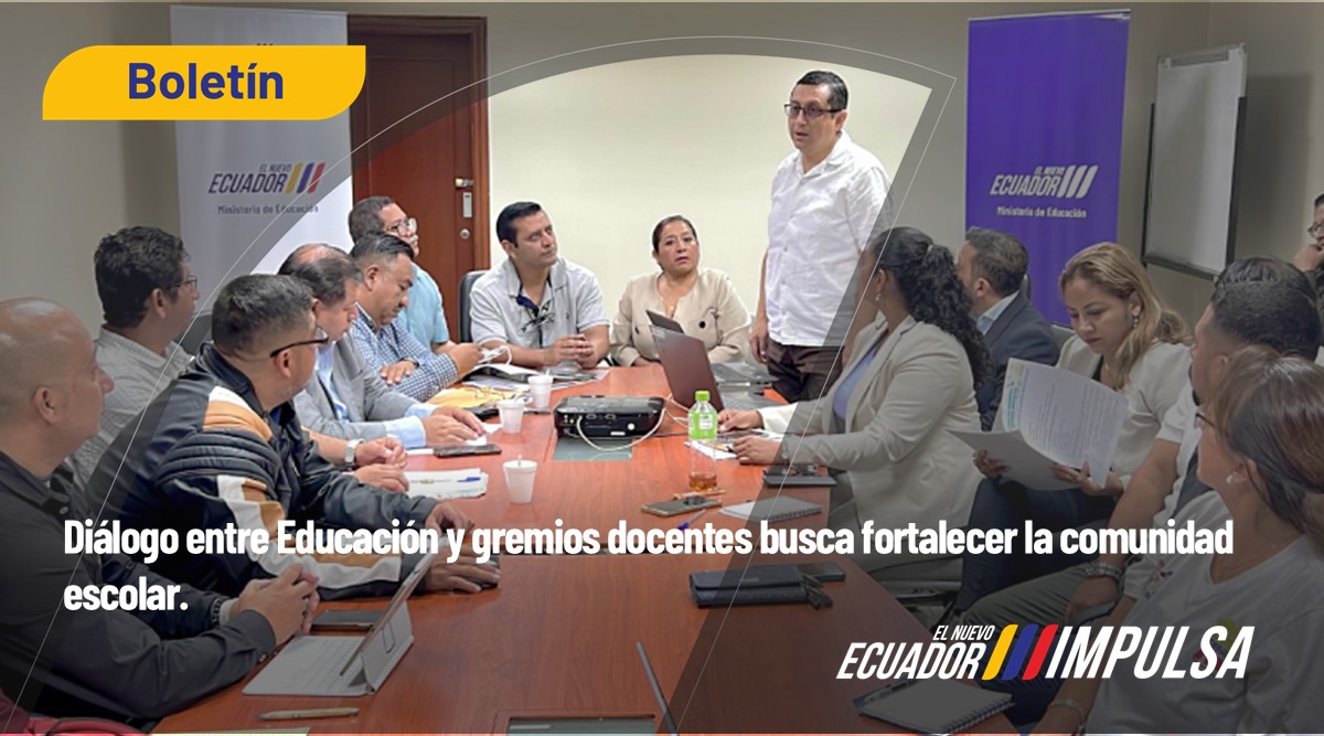📰 [BOLETÍN] Mantuvimos un encuentro clave con más de 20 representantes de gremios docentes del país, con el propósito de establecer un diálogo permanente y construir estrategias conjuntas que fortalezcan la política pública educativa. ➡️ bit.ly/4lHd61U

#ElNuevoEcuador