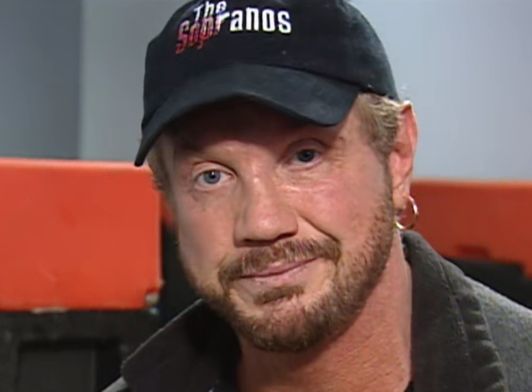 DDP in 2001 cant go an episode without wearing his Sopranos merch.