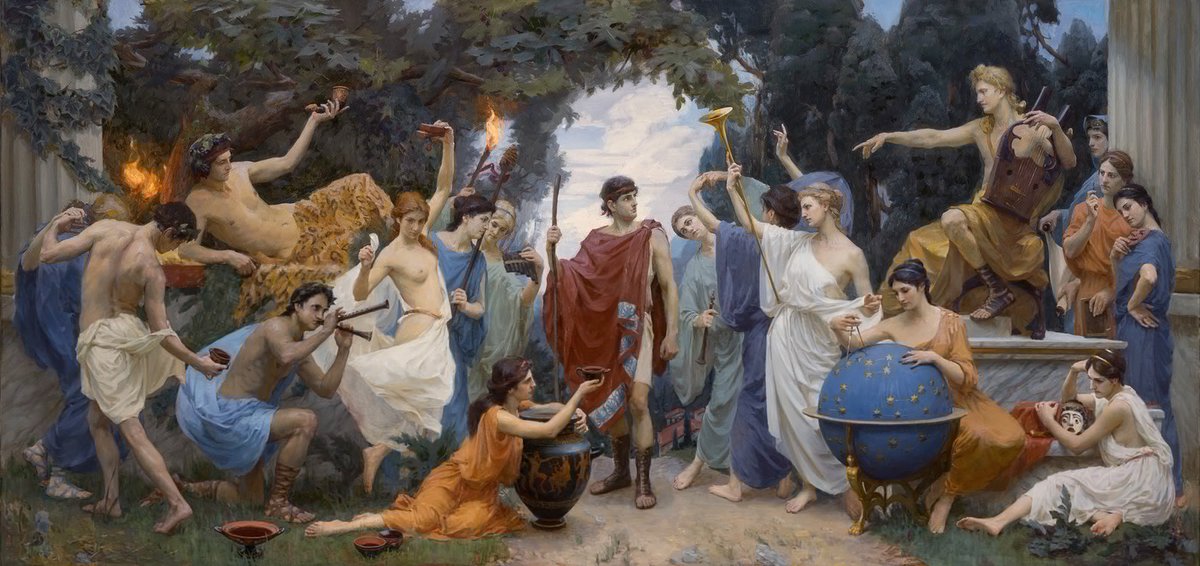 phoebusnphoebe's tweet photo. Apollo and Dionysus, By Leonid Ilyukhin. https://t.co/eJdnsOLmTQ