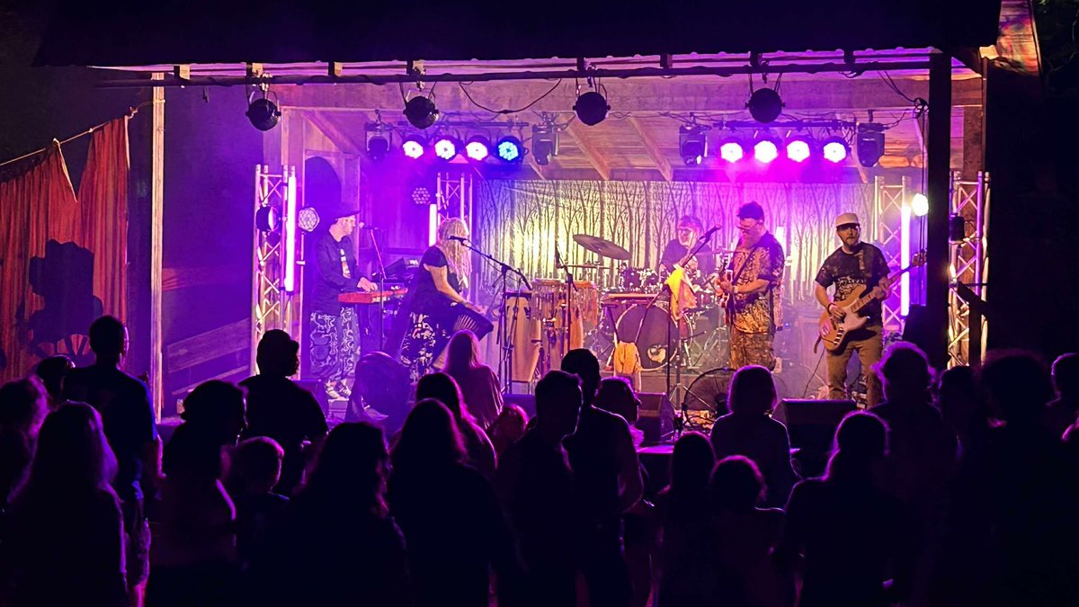 Two weeks ago at the Killaloe Craft Fair 🎶BC's Wassabi Collective brought the vibes — and I made my debut on bass! 🎸❤️ #OttawaValley Were you there?