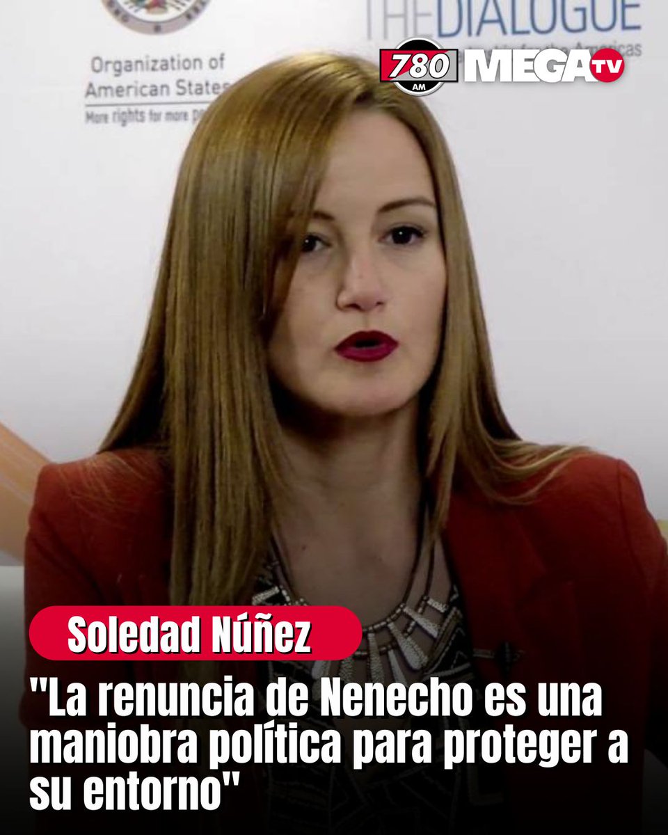 LA RENUNCIA DE NENECHO ES UNA MANIOBRA POLÍTICA PARA PROTEGER A SU ENTORNO, ASEGURÓ SOLEDAD NÚÑEZ

👉La precandidata a intendente de Asunción para las elecciones de 2026, Soledad Núñez, calificó la renuncia de Óscar “Nenecho” Rodríguez como una estrategia del oficialismo para