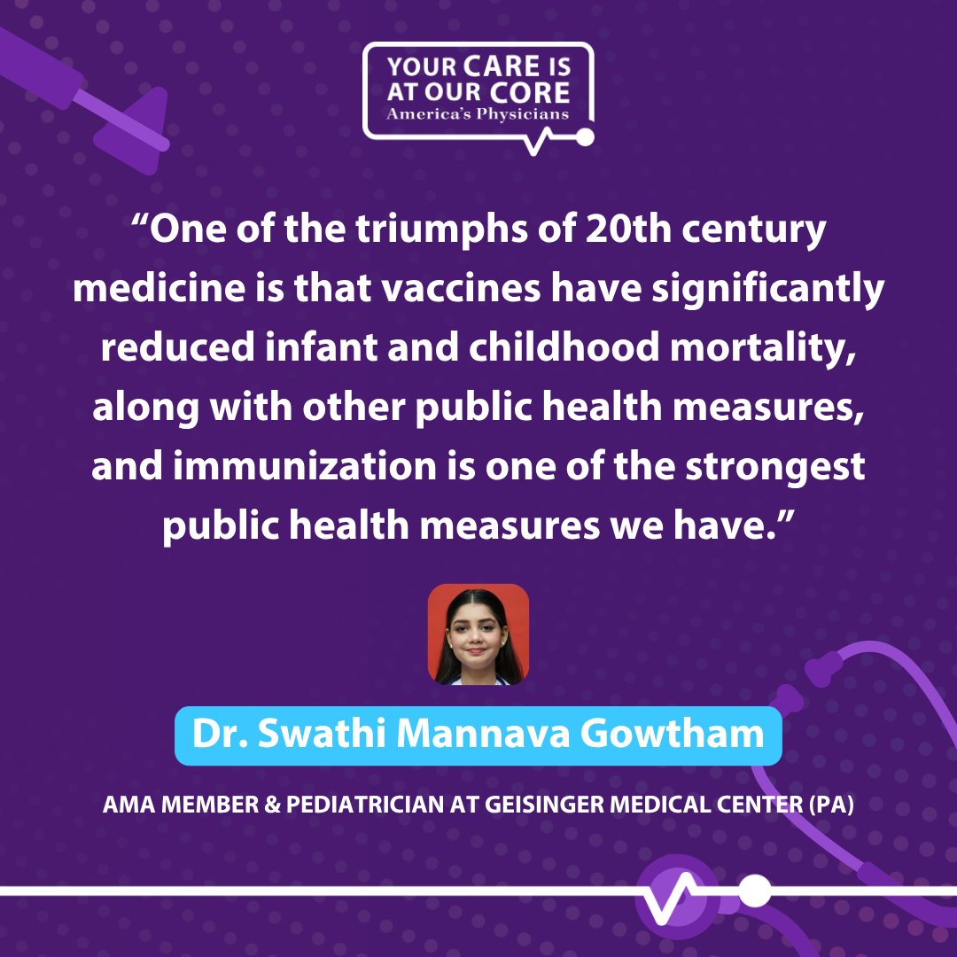 Physicians like Dr. Swathi Mannava Gowtham highlight the importance of trust when it comes to making vaccination decisions. During National Immunization Awareness Month, learn what doctors wish patients knew about vaccines: pamedsoc.org/factsnotfear #YourCareisatOurCore