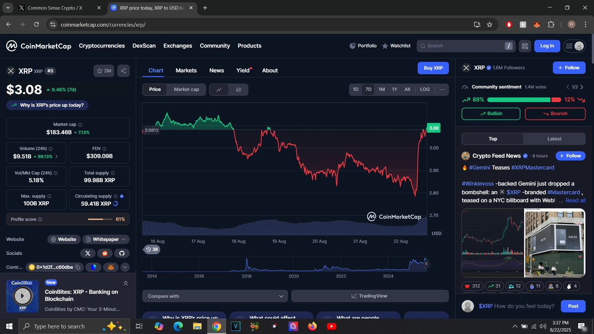 TheCSCrypto's tweet image. What a rebound $xrp LOCK IN!