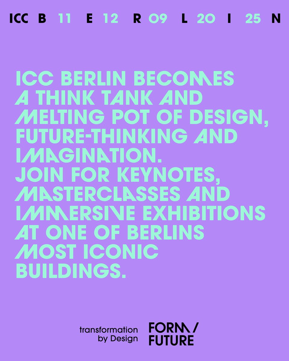 Very much looking forward to being at FORM/FUTURE at the iconic ICC in Berlin next month! I'll be talking about cultural transformation by and for designers, and the impact it can have on organizations and society. Making change lasting requires making it irresistible, and that
