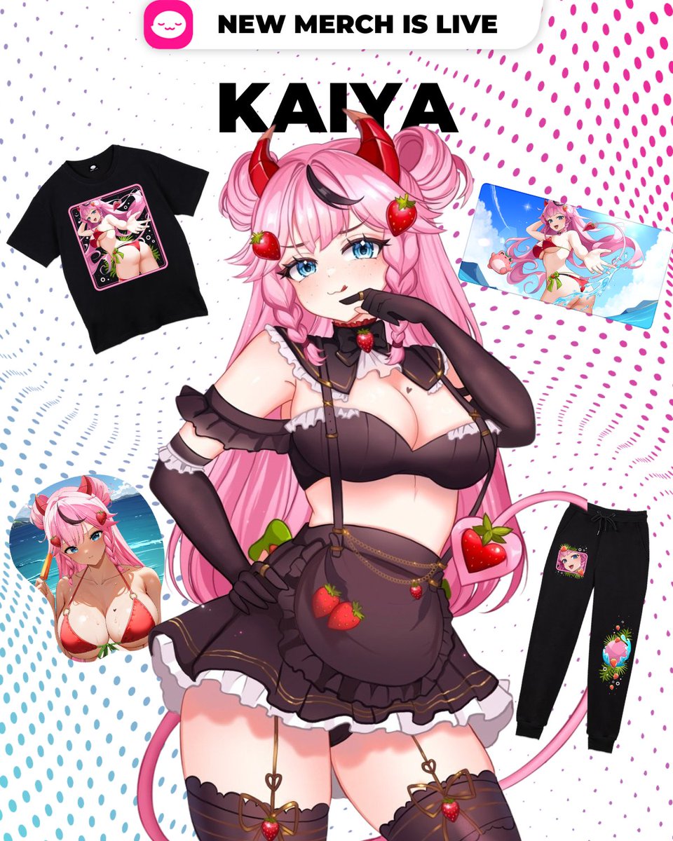 ohkaiyavtuber's tweet photo. Have you ever wanted to just wear me on your body????? Well, now's your chance! 🤩

I'm beyond excited to announce my new merch collection with @shopuwumarket ! Check it out and get yourself some cute berry merch >:3 🍓 https://t.co/VnRERx1Pzc