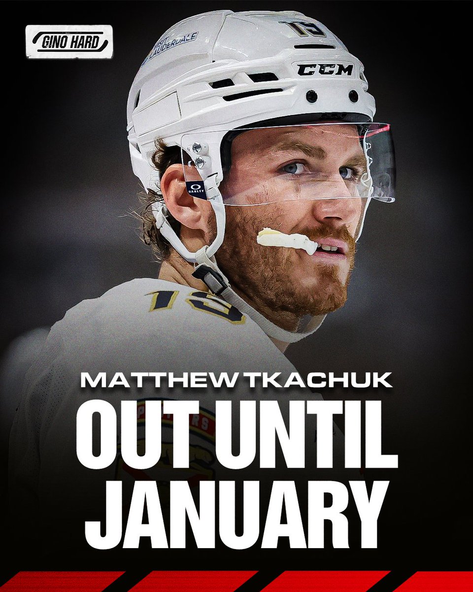 Gino Hard (@ginohard_) on Twitter photo Matthew Tkachuk has reportedly undergone surgery, and is expected to return in January (LTIR-eligible) 🐱
(via <a href="/TheFourthPeriod/">David Pagnotta</a>) Matthew Tkachuk has reportedly undergone surgery, and is expected to return in January (LTIR-eligible) 🐱
(via <a href="/TheFourthPeriod/">David Pagnotta</a>)